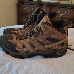 Merrell Men's Black and Brown Hiking Trail Boots